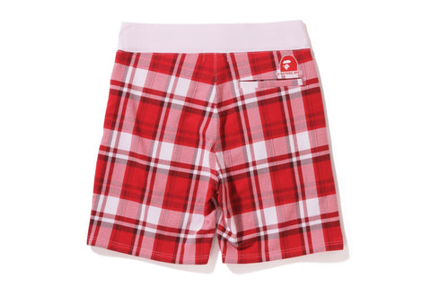 BAPE CHECK GIFT SWEAT SHORTS MENS