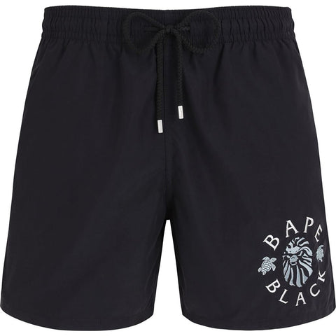 BAPE BLACK X VILEBREQUIN LOGO EMBORODERY SWIMMING SHORTS MENS