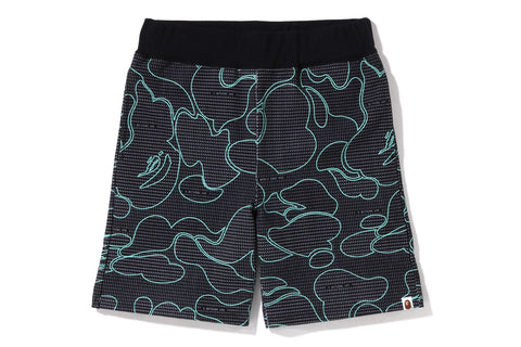 TEXT CODE CAMO SWEAT SHORTS MENS