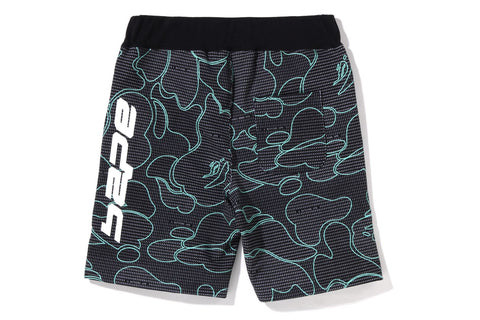 TEXT CODE CAMO SWEAT SHORTS MENS