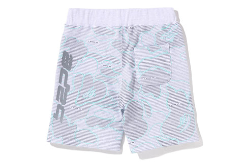 TEXT CODE CAMO SWEAT SHORTS MENS