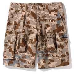 SAND CAMO MULTI POCKET WIDE FIT SHORTS MENS