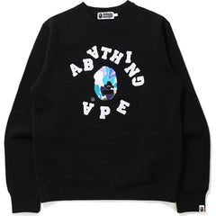 MULTI CAMO EMBROIDERY HEAVY WEIGHT CREWNECK MENS