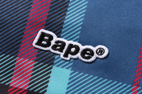BAPE CHECK JERSEY TOP MENS