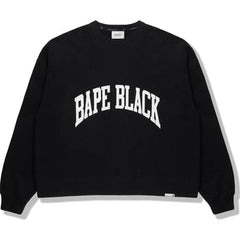 BAPE BLACK OVERSIZED CREWNECK MENS