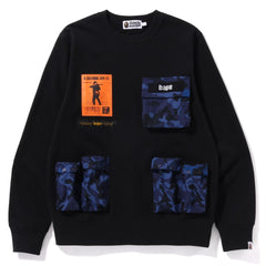 SAND CAMO MULTI POCKET CREWNECK MENS