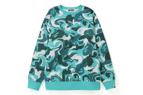 MARBLE CAMO OVERSIZED CREWNECK LADIES