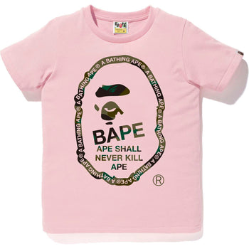 1ST CAMO TEXT APE HEAD TEE LADIES