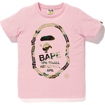 1ST CAMO TEXT APE HEAD TEE LADIES