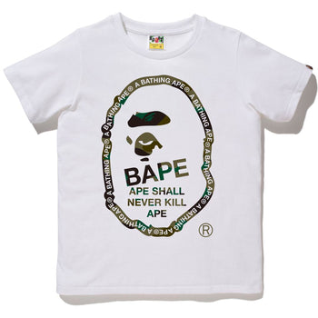 1ST CAMO TEXT APE HEAD TEE LADIES