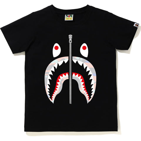 PASTEL MULTI CAMO SHARK TEE LADIES