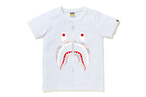 PASTEL MULTI CAMO SHARK TEE LADIES