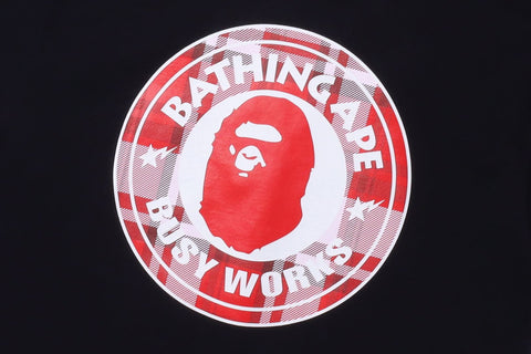 BAPE CHECK GIFT BUSY WORKS TEE MENS
