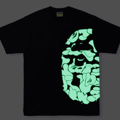 GLOW IN THE DARK CAMO SIDE BIG APE HEAD TEE MENS