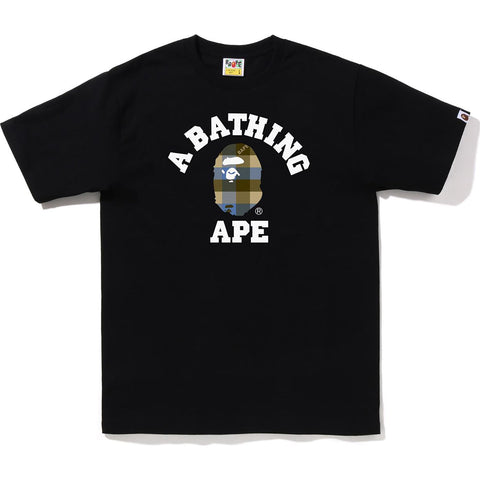 BLOCK CHECK COLLEGE TEE MENS