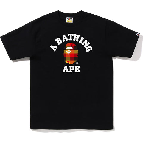 BLOCK CHECK COLLEGE TEE MENS