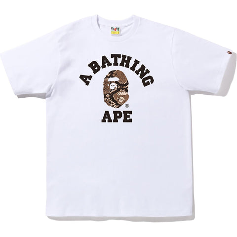BAPE SNAKE COLLEGE TEE MENS