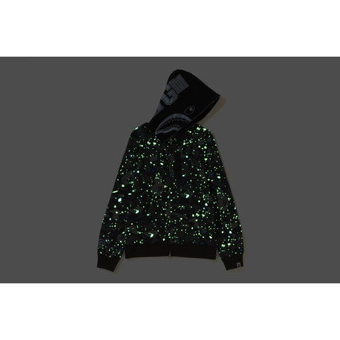 SPACE CAMO SHARK FULL ZIP HOODIE LADIES