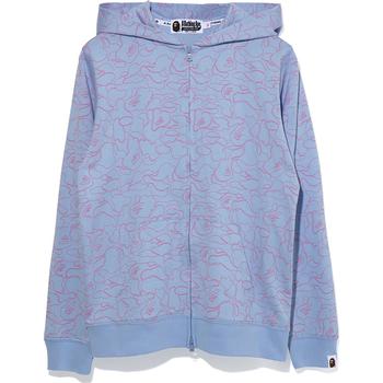 LINE CAMO JERSEY ZIP HOODIE LADIES