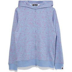 LINE CAMO JERSEY ZIP HOODIE LADIES
