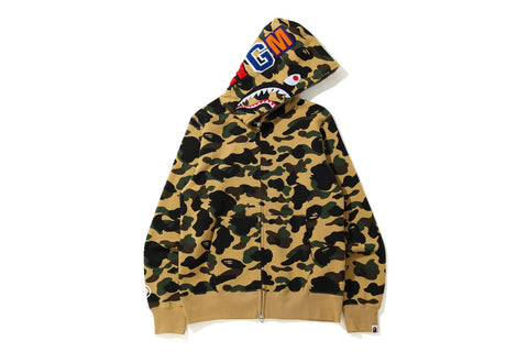 1ST CAMO SHARK FULL ZIP HOODIE MENS