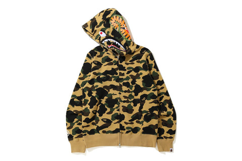 1ST CAMO SHARK FULL ZIP HOODIE MENS