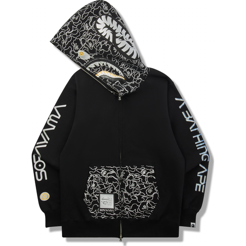 BAPE X HAJIME SORAYAMA SHARK FULL ZIP HOODIE MENS