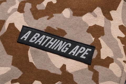 SAND CAMO MILITARY RELAXED FIT FULL ZIP MASK HOODIE MENS