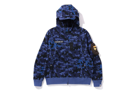 SAND CAMO MILITARY RELAXED FIT FULL ZIP MASK HOODIE MENS