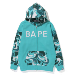 BAPE MARBLE CAMO OVERSIZED FULL ZIP HOODIE LADIES