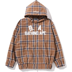 B.A. CHECK ZIP HOODIE LADIES