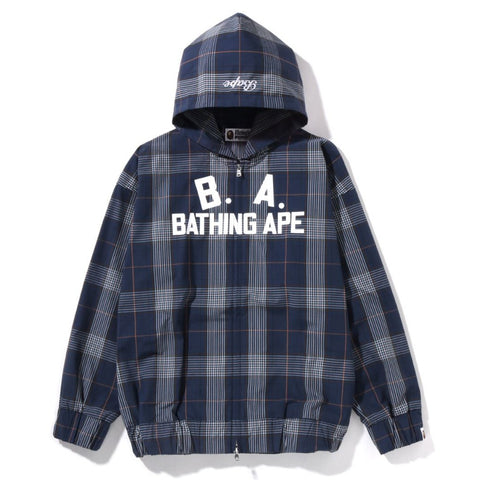 B.A. CHECK ZIP HOODIE LADIES