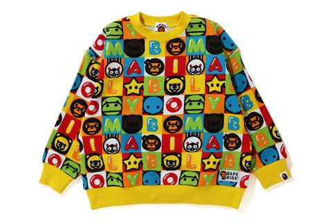 MILO FRIENDS BLOCK LOOSE FIT CREWNECK KIDS