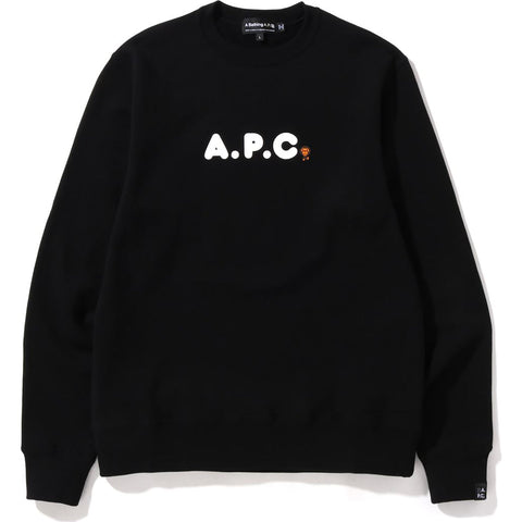 BAPE X A.P.C. MILO ON APC WIDE CREWNECK MENS
