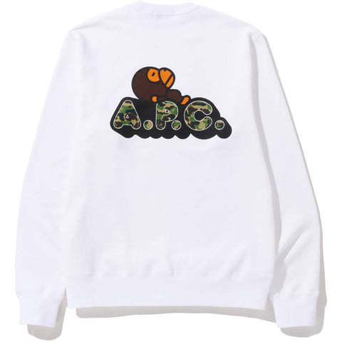BAPE X A.P.C. MILO ON APC WIDE CREWNECK MENS