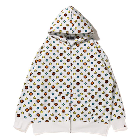 MILO MONOGRAM OVERSIZED FULL ZIP HOODIE LADIES