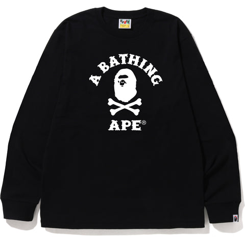APE CROSSBONE COLLEGE L/S TEE MENS