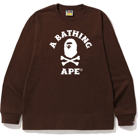 APE CROSSBONE COLLEGE L/S TEE MENS