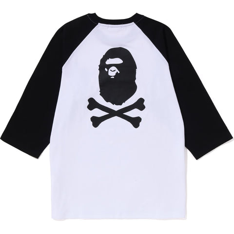 CROSSBONE EMBLEM RAGLAN 3/4 SLEEVE TEE MENS