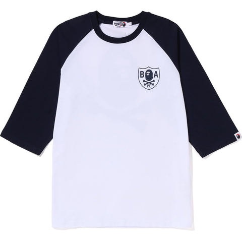 CROSSBONE EMBLEM RAGLAN 3/4 SLEEVE TEE MENS