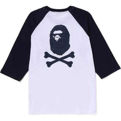 CROSSBONE EMBLEM RAGLAN 3/4 SLEEVE TEE MENS