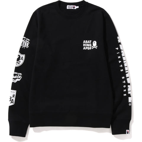 COLOR APE CROSSBONE ONE POINT CREWNECK MENS