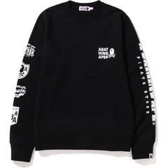 COLOR APE CROSSBONE ONE POINT CREWNECK MENS