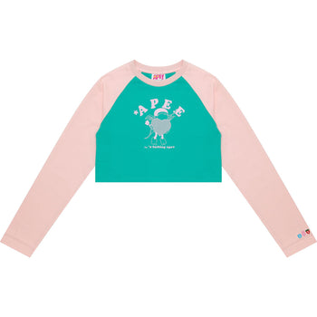 GRAPHIC LONG SLEEVE RAGLAN TEE LADIES