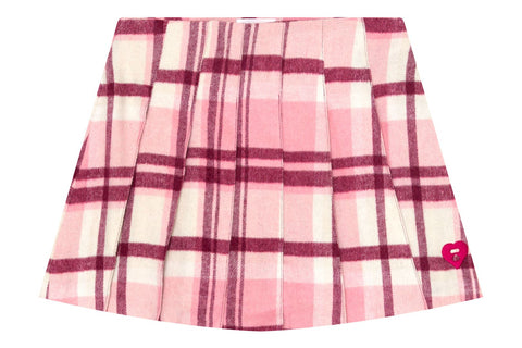 APEE CHECK PLEATED SKIRT LADIES