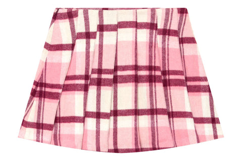 APEE CHECK PLEATED SKIRT LADIES