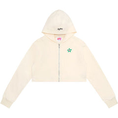 ZIP UP CROPPED HOODY JACKET LADIES