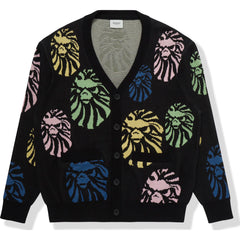 BAPE BLACK APE HEAD CARDIGAN MENS