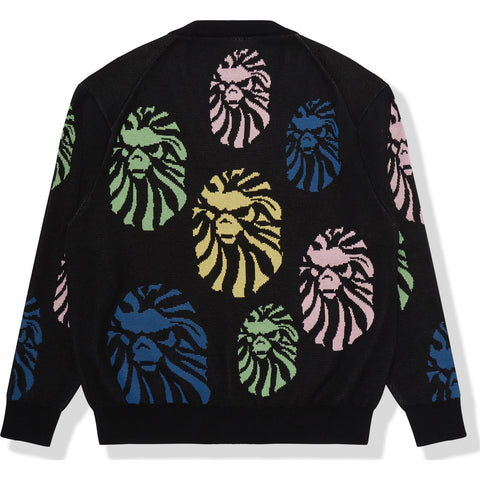 BAPE BLACK APE HEAD CARDIGAN MENS