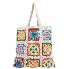 BAPY MULTI FLORAL CROCHET TOTE LADIES